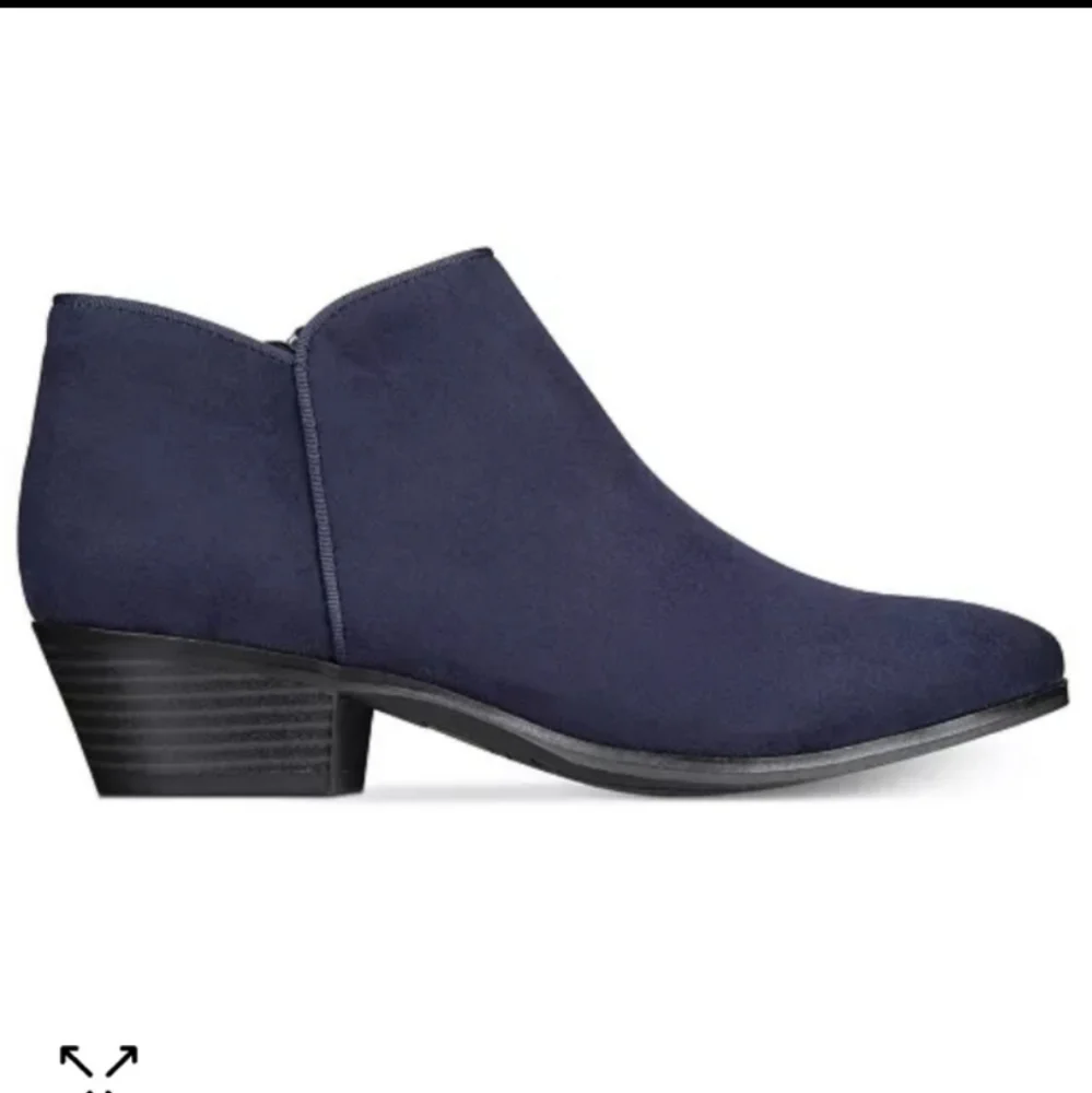 Style & Co Wileyy Round Toe Ankle Fashion Boots Blue  -Wide - Picture 2 of 7